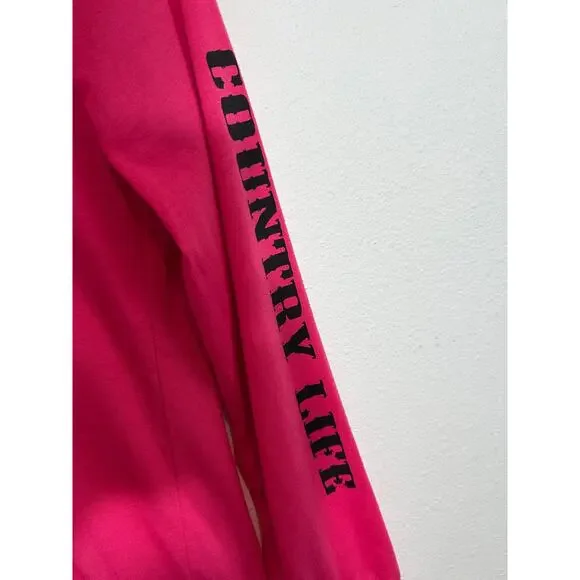 Women's Country Life Long Sleeve Shirt Pink with Camo Size S - Picture 3 of 5